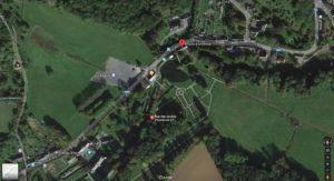 Plan Google Maps des Jardins d'Eau d'Annevoie et du gîte